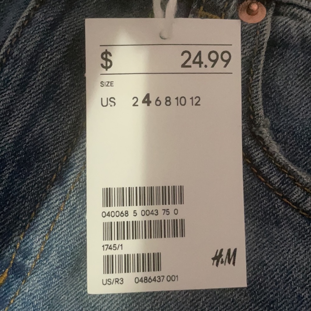 NWT H&M Coachella Jeans Shorts Size 4 - Picture 4 of 6